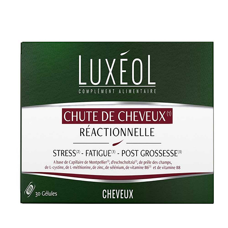 Хранителна добавка за здрава коса LuxeoL Chute De Cheveux Reactionnelle 30 бр