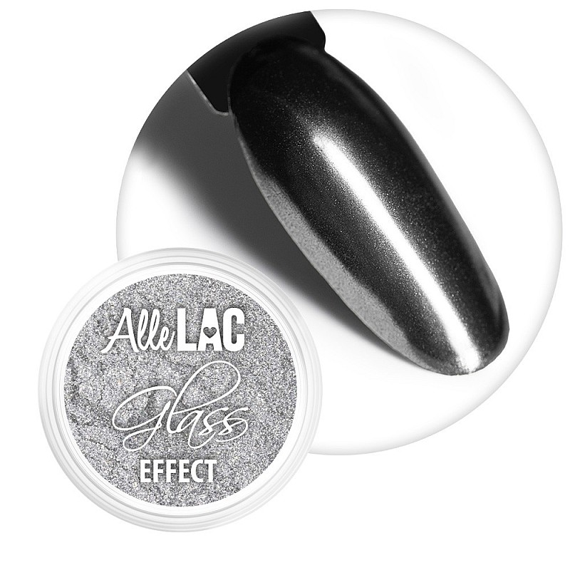 Пудра за нокти Allepaznokcie Glass Effect Black №2