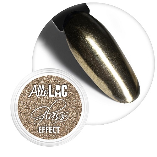 Пудра за нокти Allepaznokcie Glass Effect Golden №1