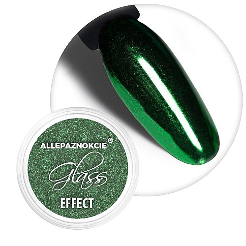 Пудра за нокти Allepaznokcie Glass Effect Green №9