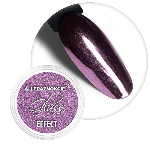 Пудра за нокти Allepaznokcie Glass Effect Lilac №6