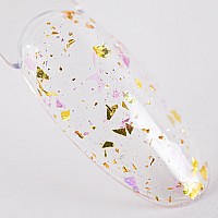 Топ гел лак с бляскави люспи AlleLac Top VuittonLac No Wipe Gold 5g
