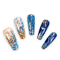 Брокат за нокти 6 нюанса NailArt Jewel Glitter Mix JG01