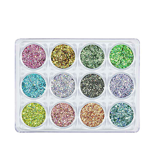 Диамантен блясък 12 нюанса NailArt Diamond Glitter Mix M01