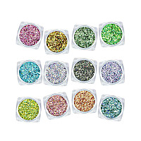 Диамантен блясък 12 нюанса NailArt Diamond Glitter Mix M01