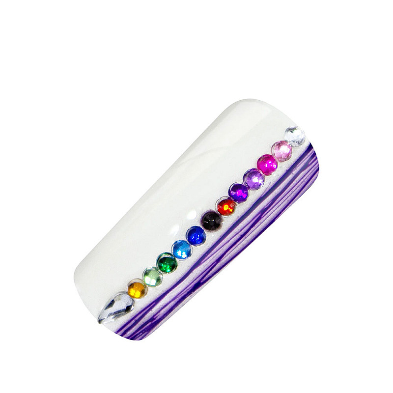 Камъни за нокти 12 цвята RhineStones NailArt WheelBox