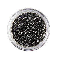 Декорация за нокти черни перли Bulion Lux caviar Black 1mm