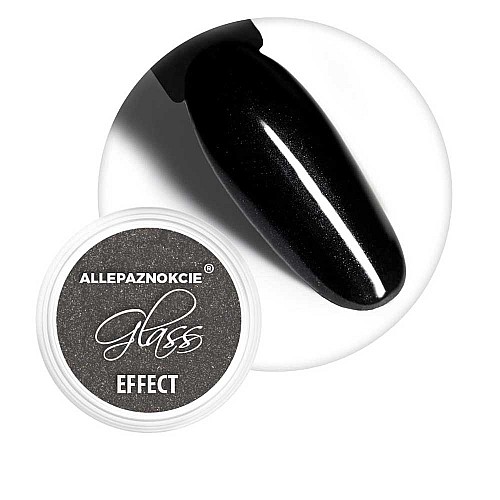 Пудра за нокти Allepaznokcie Glass Effect Black №12