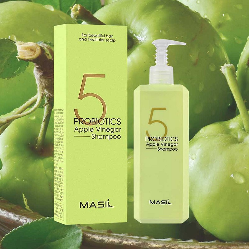 Шампоан с пробиотици и ябълков оцет Masil 5 Probiotics Apple Vinegar Shampoo 500ml