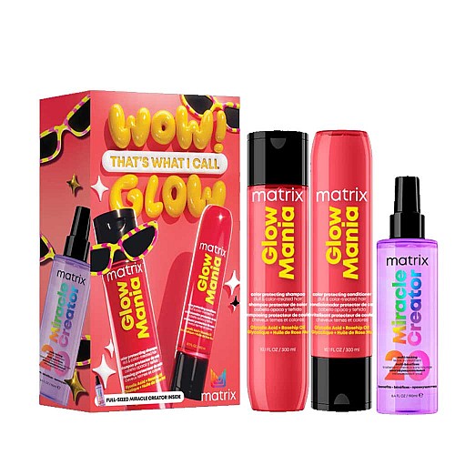Комплект за защита и блясък на боядисана коса Matrix Glow Mania Limited Gift Box