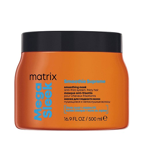 Изглаждаща маска с анти-фриз Matrix Mega Sleek Smoothie Supreme Anti-Frizz Smoothing Mask 500ml