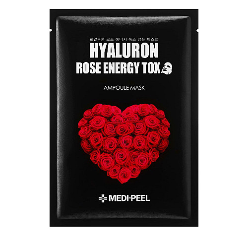 Шийт маска с екстракт от рози Medi-Peel Hyaluron 100 Rose Energy Tox Mask