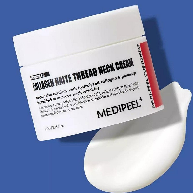 Крем против бръчки на шията с колаген и пептиди Medi-Peel Premium Naite Thread Neck 2.0 Cream 100ml