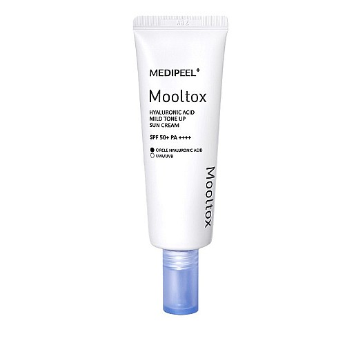 Слънцезащитен крем с хиалурон Medi-Peel Hyaluronic Acid Aqua Mooltox Mild Tone Up Sun Cream SPF 50+ 50ml