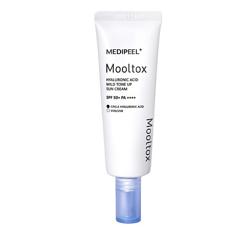 Слънцезащитен крем с хиалурон Medi-Peel Hyaluronic Acid Aqua Mooltox Mild Tone Up Sun Cream SPF 50+ 50ml