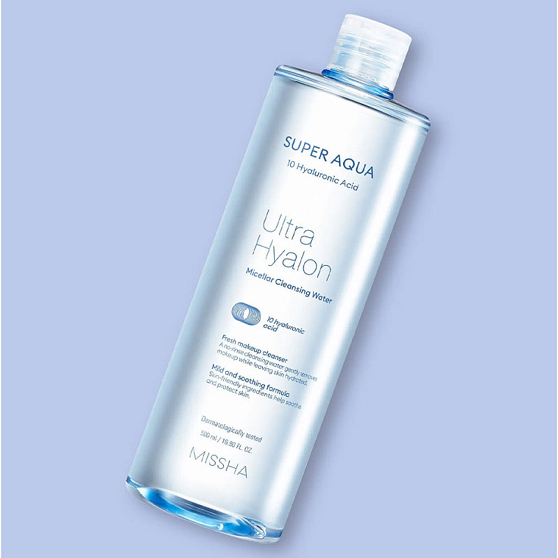 Мицеларна вода Missha Super Aqua Ultra Hyalron Micellar Cleansing Water 500ml