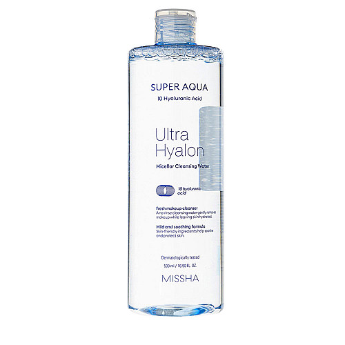 Мицеларна вода Missha Super Aqua Ultra Hyalron Micellar Cleansing Water 500ml