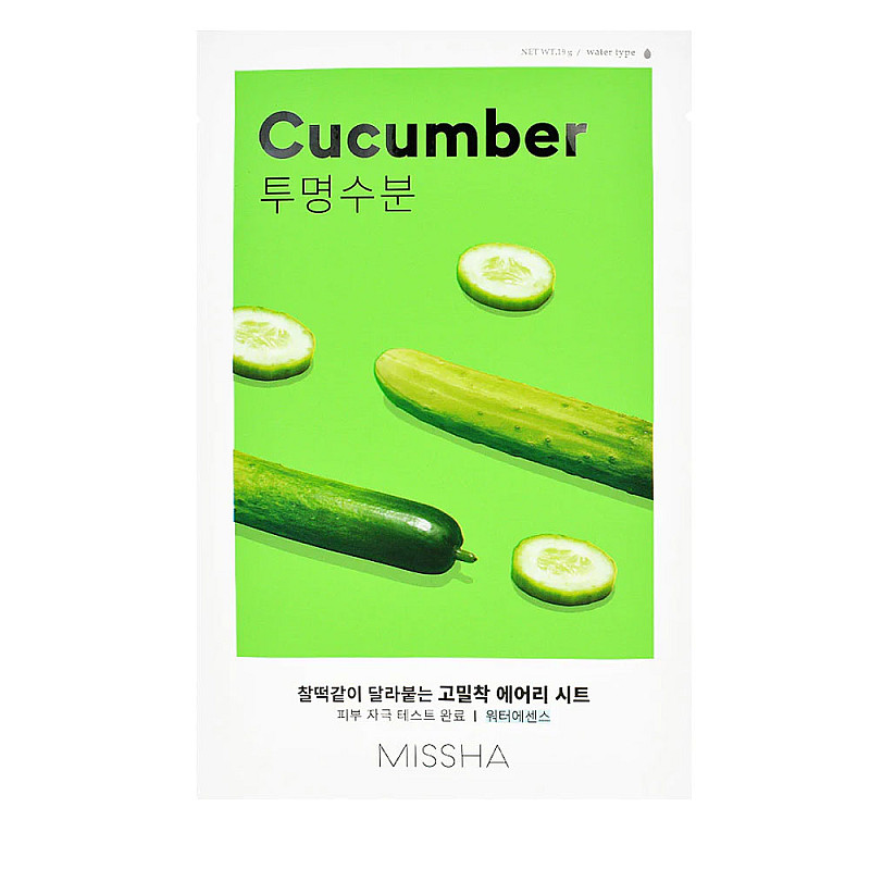 Шийт маска с краставица Missha Airy Fit Sheet Mask Cucumber