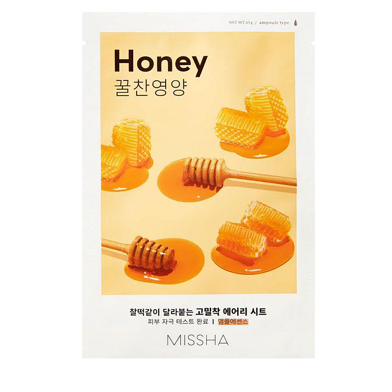 Шийт подхранваща маска с мед Missha AIry Fit Sheet Mask Honey