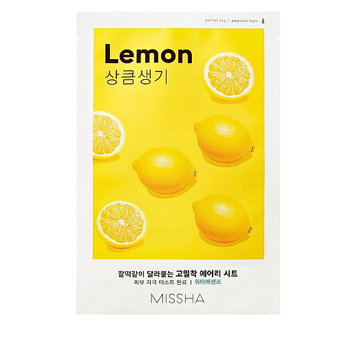 Шийт озаряваща маска с лимон Missha AIry Fit Sheet Mask Lemon