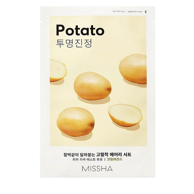 Шийт изсветляваща маска с екстракт от картоф Missha AIry Fit Sheet Mask Potato