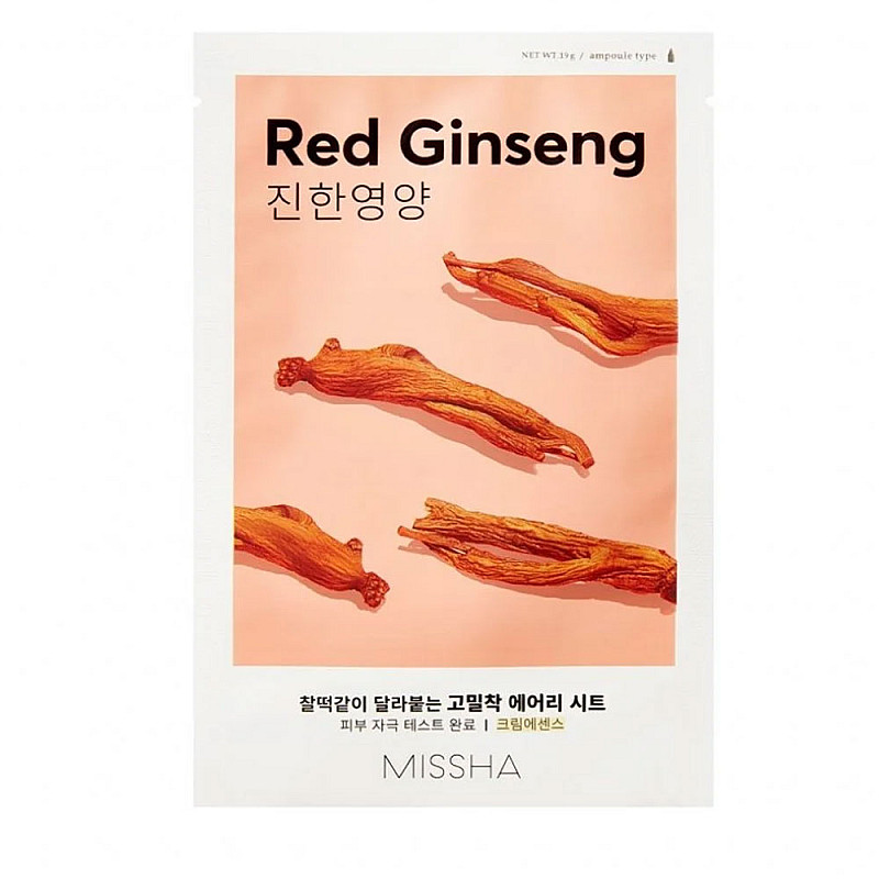 Шийт маска с екстракт от червен женшен Missha AIry Fit Sheet Mask Red Ginseng