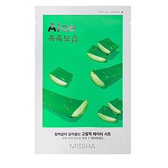 Успокояваща и хидратираща шийт маска с алое MISSHA Airy Fit Sheet Mask Aloe Sheet 1pcs