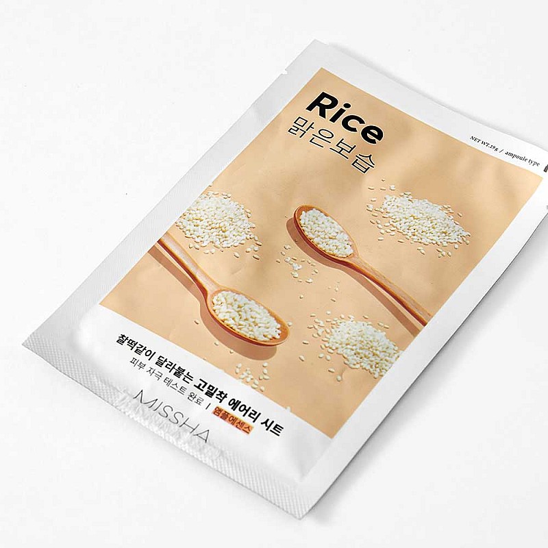 Шийт маска за дълбока хидратация с екстракт от ориз Missha Airy Fit Sheet Mask Rice 1pcs