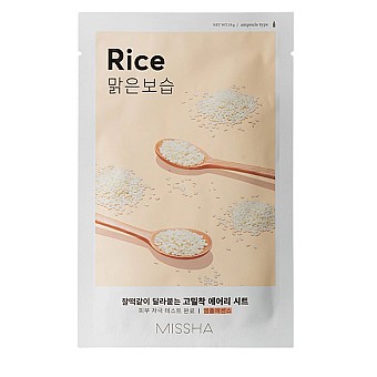 Шийт маска за дълбока хидратация с екстракт от ориз Missha Airy Fit Sheet Mask Rice 1pcs