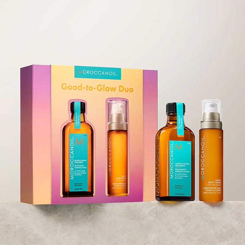 Арганово масло за всеки тип  коса и серум за тяло Moroccanoil Good to Glow Duo Original