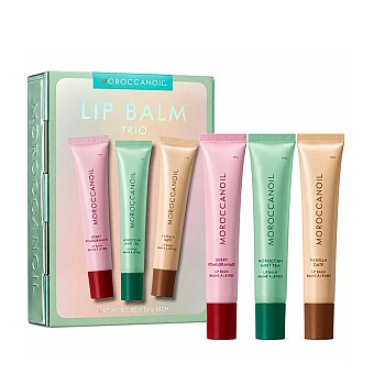 Луксозна грижа за устни с пептиди и хиалуронова киселина Moroccanoil Argan Butter Lip Balm Trio