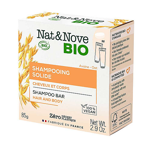 Твърд шампоан за коса и тяло Nat&Nove Bio Shampoo bar Hair and Body 85g