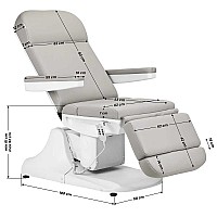 Електрическа кушетка  с 3 мотора Azzurro 891 сива