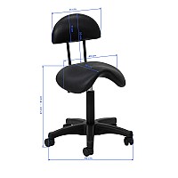 Козметичен стол черен 6001B