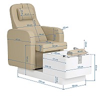 Педикюрен стол бежов SPA Sillon Elysia beige