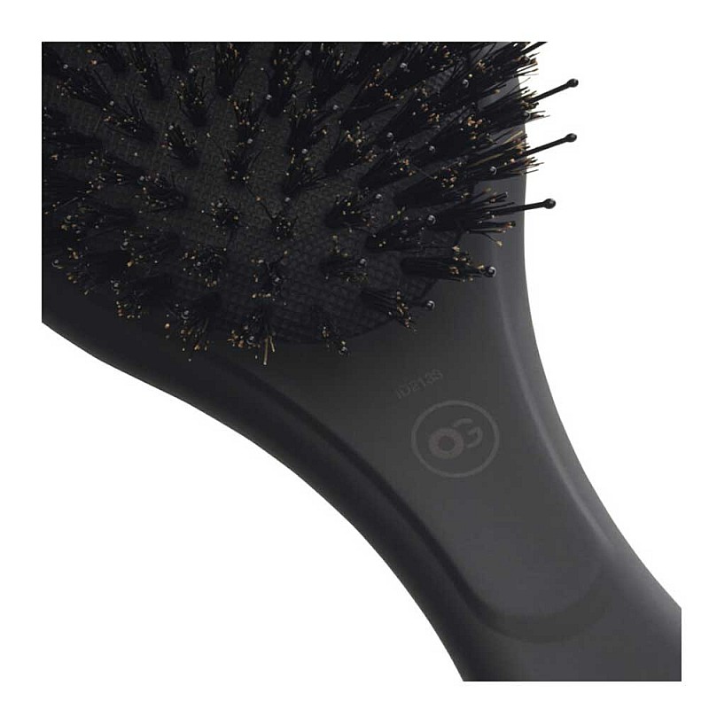Четка за разресване с глигански косъм черна Olivia Garden Expert Care Oval