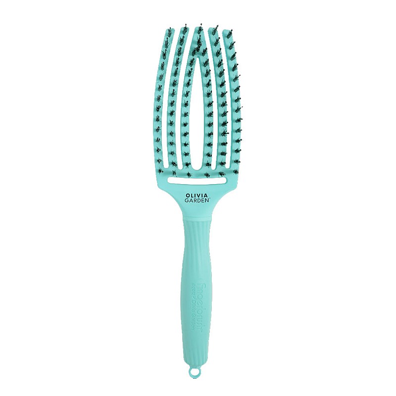 Четка за коса комбинирана с естествен косъм Olivia Garden Fingerbrush Mint