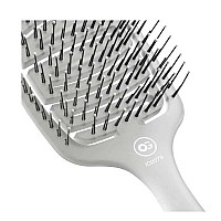 Ерогономична четка за разресване сива Olivia Garden Essential Care Flex