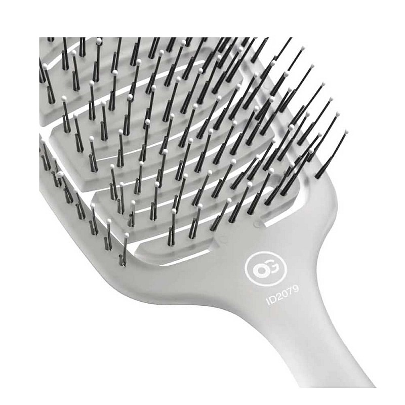 Ерогономична четка за разресване сива Olivia Garden Essential Care Flex