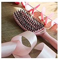 Четка за коса комбинирана с естествен косъм Olivia Garden Fingerbrush pink