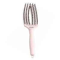 Четка за коса комбинирана с естествен косъм Olivia Garden Fingerbrush pink