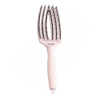 Четка за коса комбинирана с естествен косъм Olivia Garden Fingerbrush pink