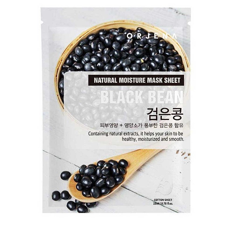 Хидратираща шийт маска с екстракт от Черен Боб Orjena Natural Black Bean Sheet Mask