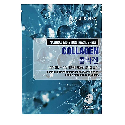 Шийт маска за лице с колаген Orjena Natural Moisture Mask Sheet Collagen