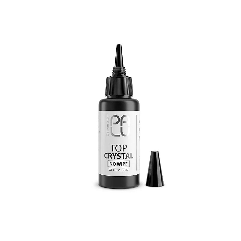 Кристален топ гел лак без лепкав слой - пълнител PALU Top Coat Crystal No Wipe 50g