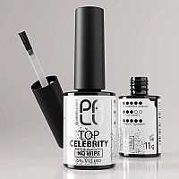 Топ лак със сребърни холограмни частици Palu Top No Wipe Celebrity 11g