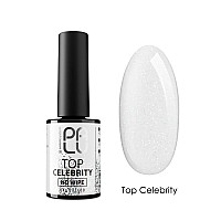 Топ лак със сребърни холограмни частици Palu Top No Wipe Celebrity 11g