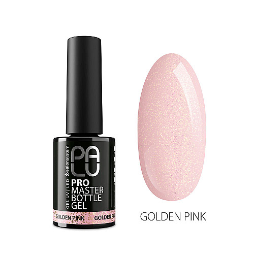 Гел в бутилка розов с частици Palu Pro Master Bottle Gel Golden Pink 11g