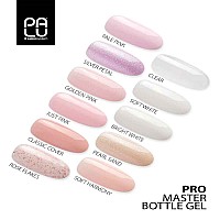 Гел в бутилка розов с частици Palu Pro Master Bottle Gel Rose Flakes 11g