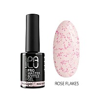 Гел в бутилка розов с частици Palu Pro Master Bottle Gel Rose Flakes 11g
